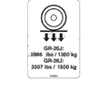 FOR GENIE GR-26J - DECAL-LABEL-WHEEL LOAD GRJ  T110014GT