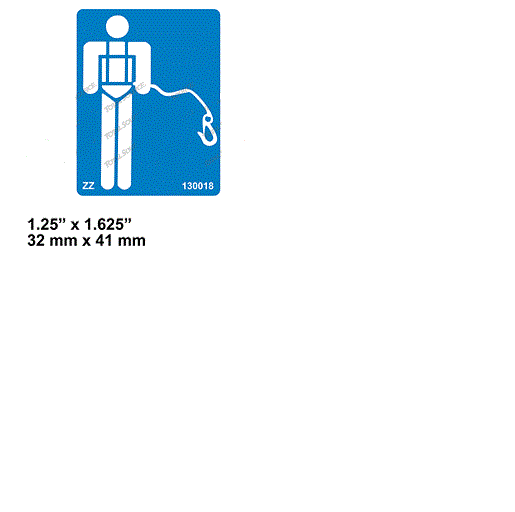 FOR SKYJACK LABEL HARNESS ANCHORAGE 130018