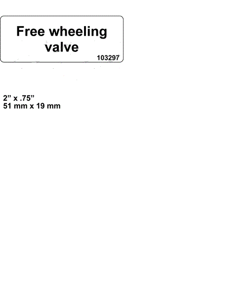 FOR SKYJACK 103297, DECAL FREE WHEEL