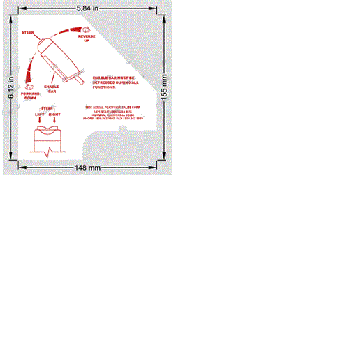 FOR MEC 2588635, DECAL - JOYSTICK DIRECTIONS