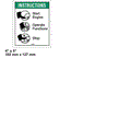 FOR GENIE NOTICE FOOTSWITCH DECAL 28165, 28165GT