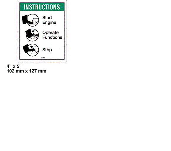 FOR GENIE NOTICE FOOTSWITCH DECAL 28165, 28165GT