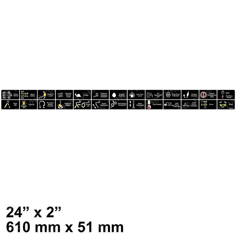 FOR JLG 1702784 DECAL, LEGEND