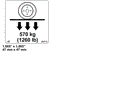 FOR SKYJACK 132713 WHEEL LOAD PICTORIAL DECAL
