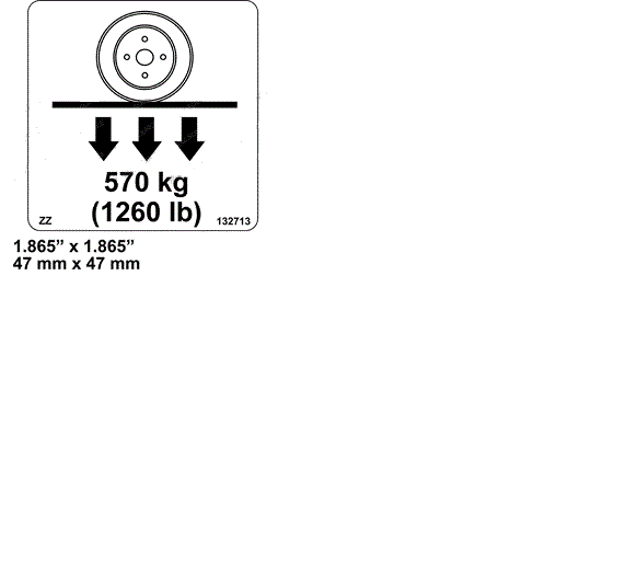 FOR SKYJACK 132713 WHEEL LOAD PICTORIAL DECAL
