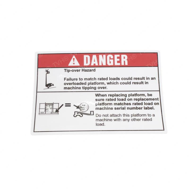 FOR Genie 1000262 Decal Danger Tip Over Plat
