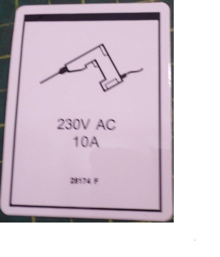 FOR GENIE GR-12 DECAL, POWER TO PLATFORM - (230V) 28174