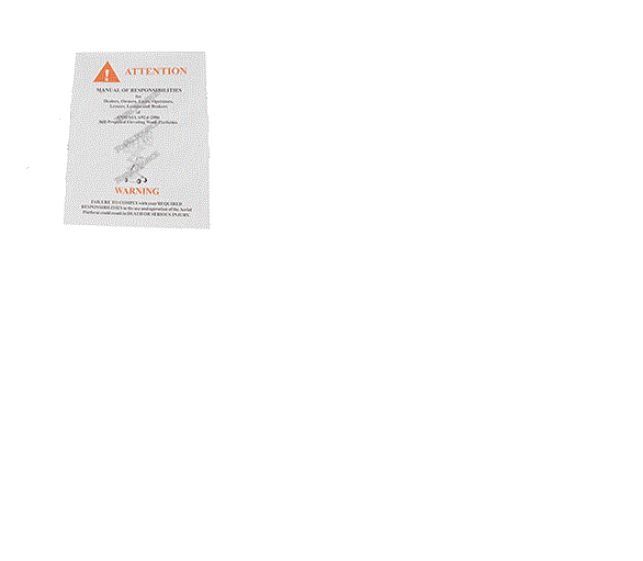 FOR GENIE 44163 ANSI MANUAL A92.6-2006 SCISSOR SELF PROPELLED