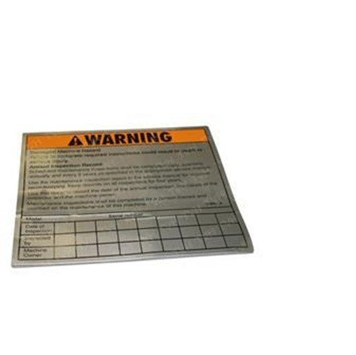FOR GENIE GR-15 ANNUAL INSPECTION DECAL Part # 52865
