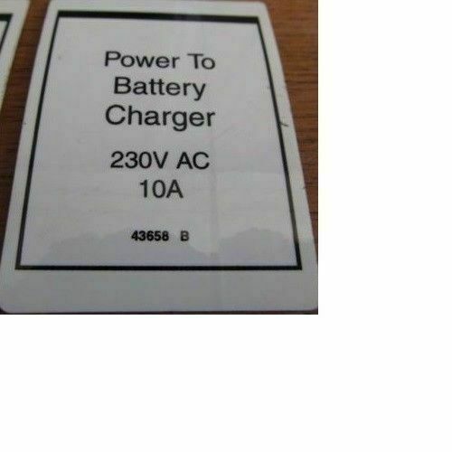 FOR Genie GR-20  DECAL - POWER TO CHARGER 230V  43658