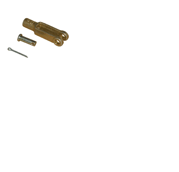 FOR GENIE 21130, 21130GT CLEVIS - THROTTLE 1/4-28 PLATED