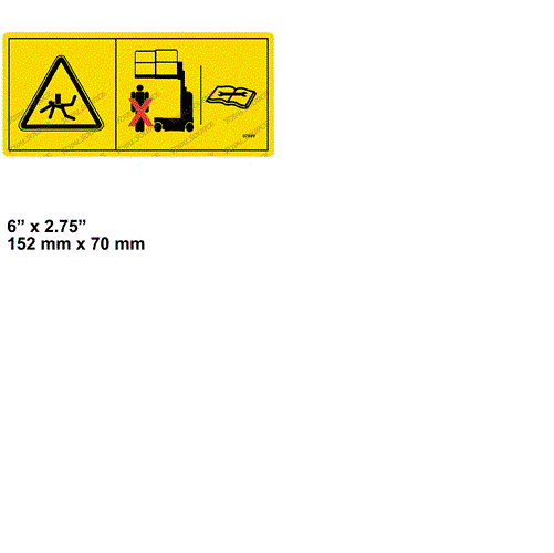 FOR Genie GR-20  DECAL WARN SAFETY CHOCK 97899