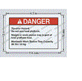 FOR GENIE GR-8 -  DECAL DANGER MAX CAP TRAY WRD  72850