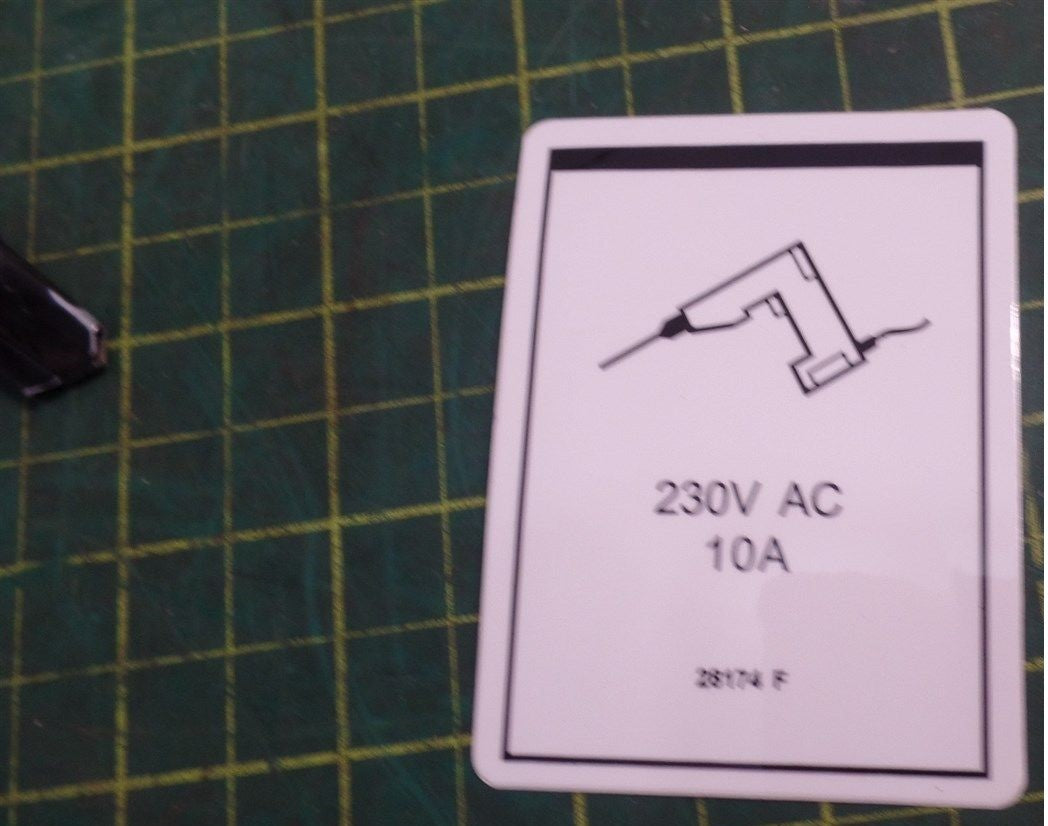 FOR GENIE GS-1530 - 28174 DECAL, PICTORIAL (POWER TO PLATFORM)