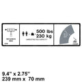 FOR JLG 1701645 DECAL, 500 LBS. MAX CAP