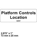 FOR GENIE GRC-12 DECAL - PLATFORM CTRL LOCATION 82557 82557GT