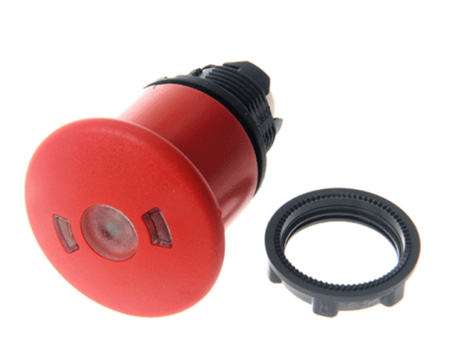 For JLG 147051, EMERGENCY STOP BUTTON, W/INDICATOR LIGHT, ZB5 STYLE, 40MM - RED