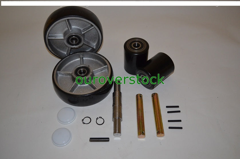 for Crown PTH50 Pallet Jack Complete Wheel Kit (Includes All Parts Shown)