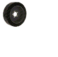 FOR TENNANT 1059343, SOLID HIGH TRACTION TIRE/RIM,18X6