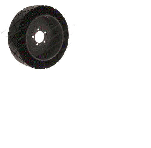 FOR TENNANT 1059343, SOLID HIGH TRACTION TIRE/RIM,18X6