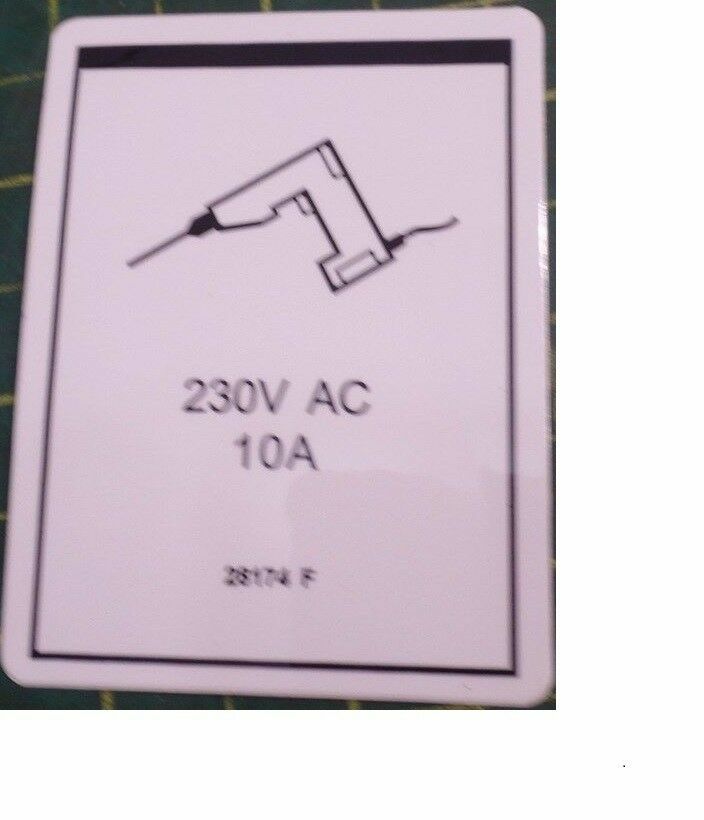 FOR GENIE GR-15 DECAL - POWER TO PLATFORM 230V Part # 28174