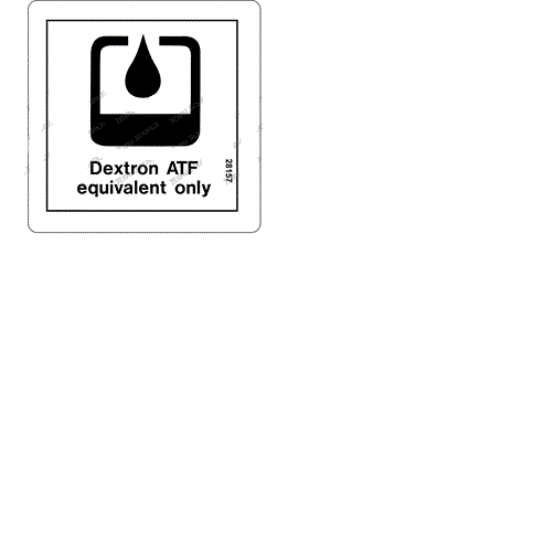 FOR GENIE GR-8 - DECAL - USE DEXRON  28157