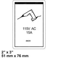 FOR GENIE GRC-12 DECAL - POWER TO PLATFORM 115V 28235 28235GT