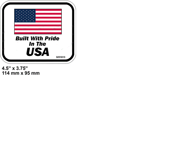 FOR JLG 3251813 DECAL - BUILT IN THE USA