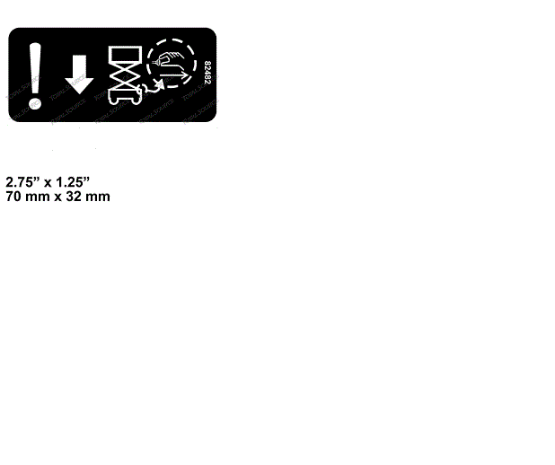 FOR GENIE 82482, 82482GT DECAL - AUX LOWERING