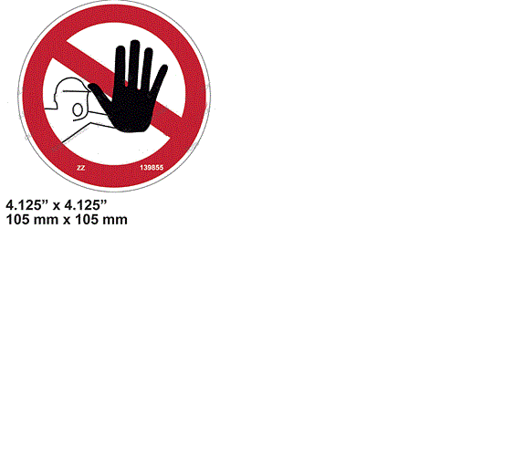 FOR SKYJACK KEEP CLEAR PICTORIAL DECAL 139855