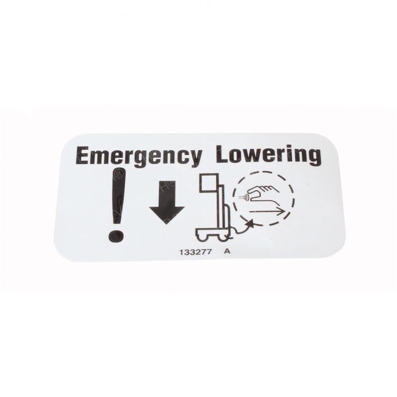 FOR GENIE GRC-12 DECAL LABEL EMERGENCY LOWERING 133277 133277GT