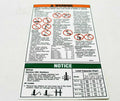 FOR GENIE 40513GT, 40513, DECAL - WARNING/SAFETY