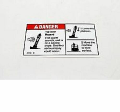 FOR GENIE GR-15 DANGER DECAL (TIP-OVER/TILT) Part # 44736