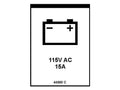 FOR GENIE GR-15 LABEL DECAL (POWER TO CHARGE 115V) Part # 44980