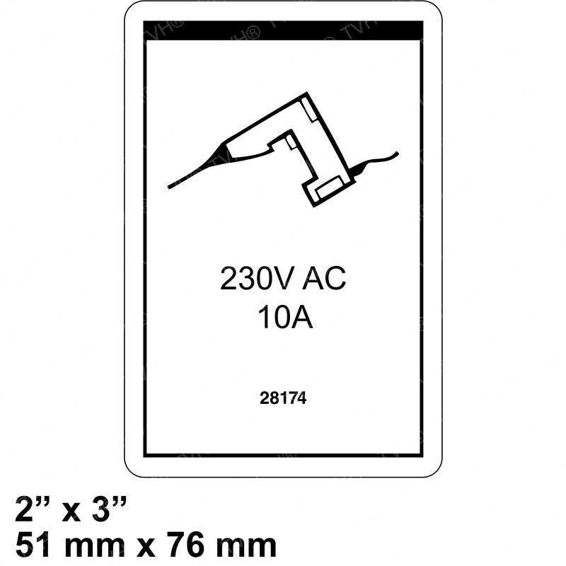 FOR GENIE GRC-12 DECAL - POWER TO PLATFORM 230V 28174 28174GT