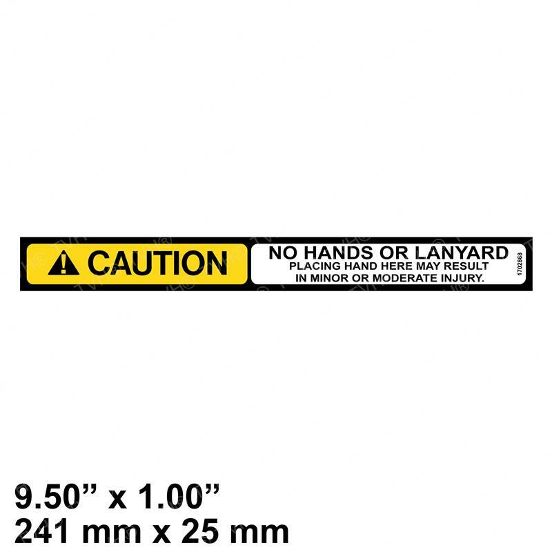 FOR JLG 1702868 DECAL, NO HANDS