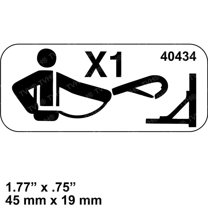 FOR GENIE GRC-12 DECAL - LANYARD ANCHORAGE POINT UNPACKAGED 40434 40434GT