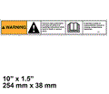 FOR GENIE GR-15 WARNING DECAL (FAILURE TO READ) Part # 31071