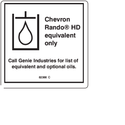 FOR GENIE GR-15 CHEVRON DECAL Part # 82366
