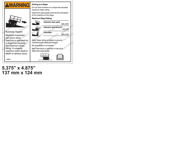 FOR GENIE INSTRUCT-OP GEN5 GS-30 DECAL 1000041, 1000041GT