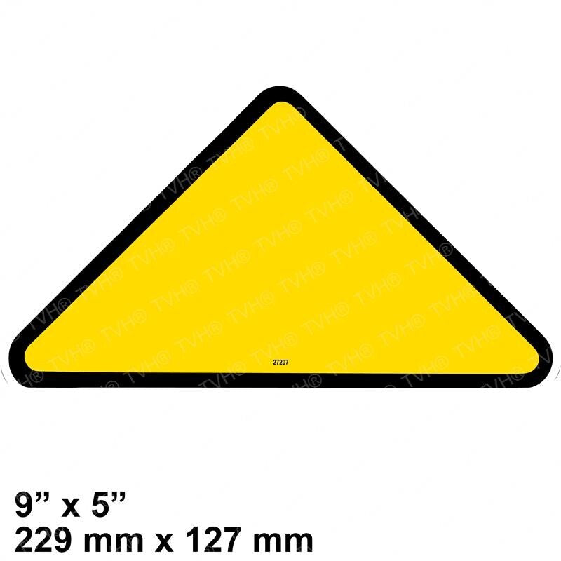 27207 DECAL - TRIANGLE YELLOW FOR GENIE