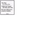FOR GENIE 43093, 43093GT DECAL - NOTICE TIRE SPECS