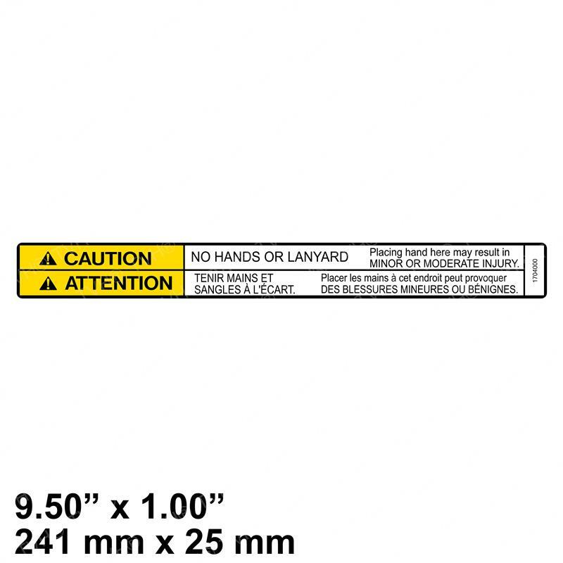 JLG 1704000 DECAL, CAUTION NO HANDS