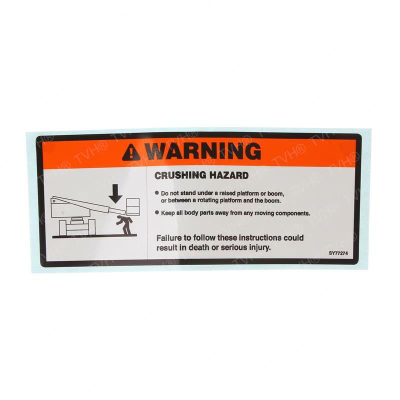 FOR JLG 1703804 DECAL,WARNING CRUSHING