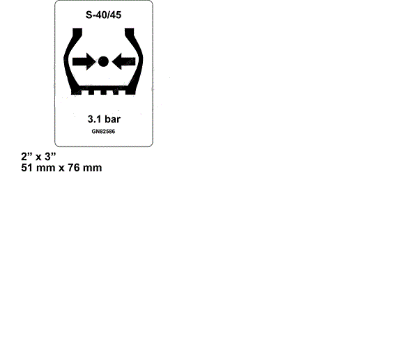 FOR GENIE TIRE SPECS S40/45 DECAL 82586, 82586GT