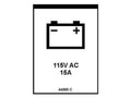 FOR Genie GR-20  DECAL - LABEL PWR TO CHARGER 115  44980