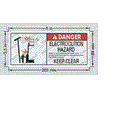 FOR GENIE GR-12 DECAL, DANGER (ELECTROCUTION) 72142