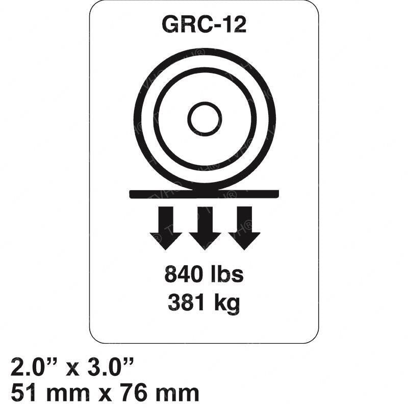 FOR GENIE GRC-12 DECAL LABEL WHEEL LOAD GRC12 133194 133194GT