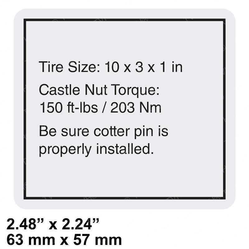 FOR GENIE GRC-12 DECAL-LABEL-TIRE SPEC-GR/GRC T107894 T107894GT