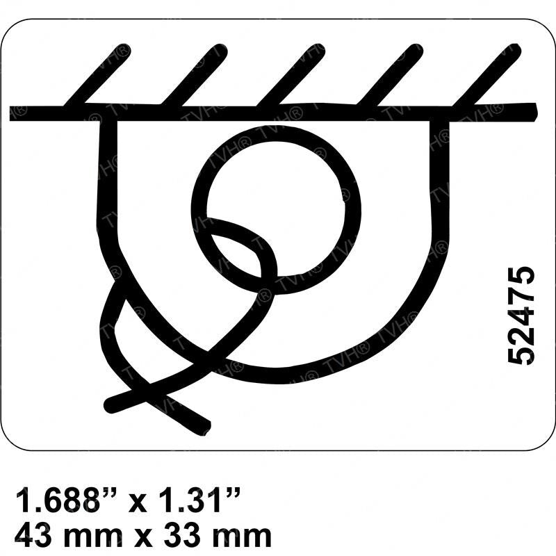 FOR GENIE GRC-12 DECAL - TRANSPORT TIEDOWN 52475 52475GT